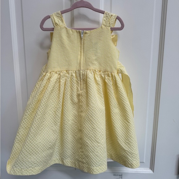 NWOT Bonnie Jean Girl Size 4 Yellow Formal Sleeveless Bow Dress - Picture 6 of 6